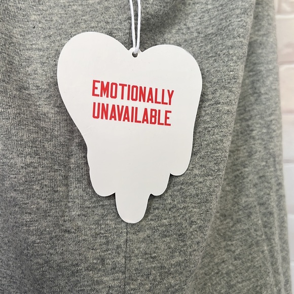 Emotionally Unavailable EU VALENTINE TEE Shirt Grey NWT - Picture 9 of 12